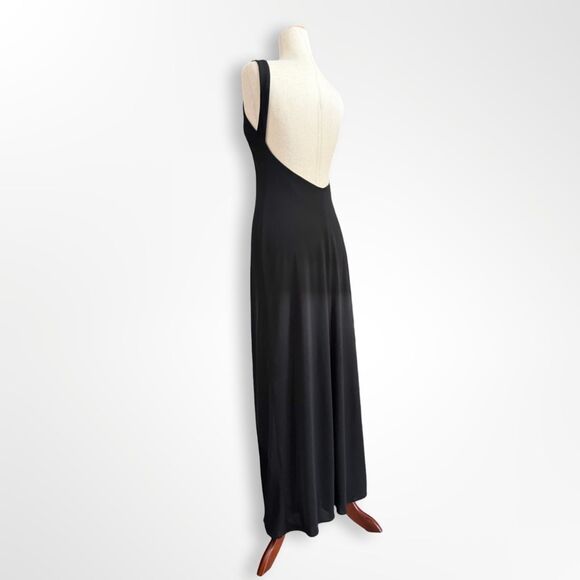 VTG 90s Laundry by Shelli Segal Backless Long Black Maxi Dress Gown, 6 Stretchy - Picture 7 of 7